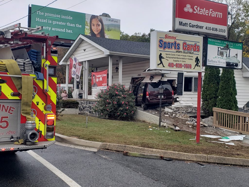 Car Crashes into Benson Building, Former State Police Outpost