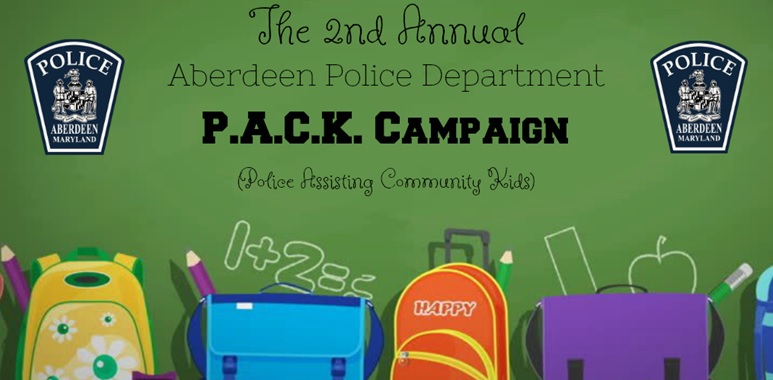 Aberdeen Police Department Collects School Supplies for Children in Need