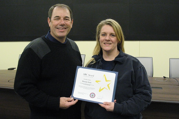 Dispatcher Rhonda Hinch Receives Harford County Emergency Services Above and Beyond the Call Award