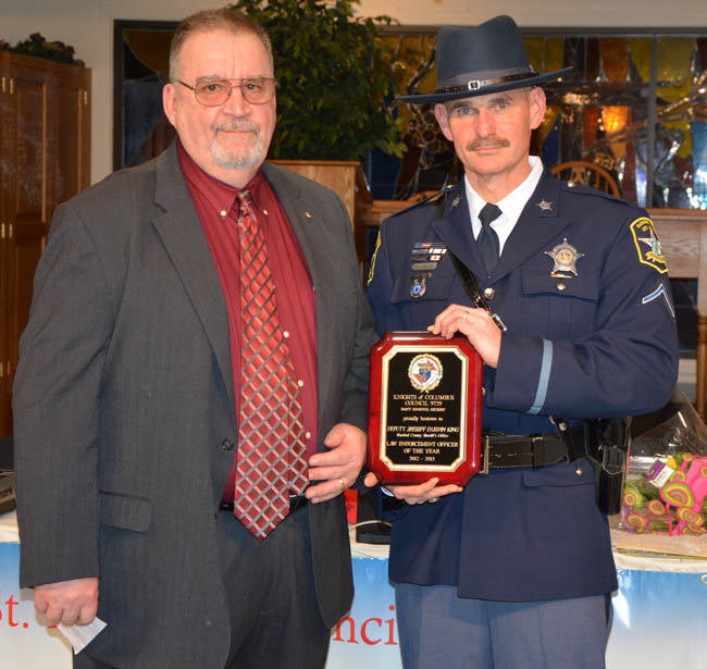 Knights of Columbus Recognize Harford County Sheriff’s Office Deputy First Class King as Deputy of the Year