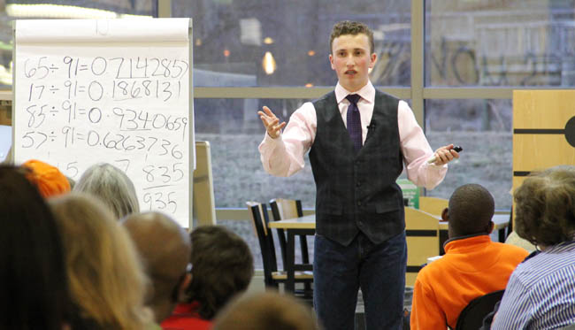 Teenage Math Whiz Entertains Crowd at Abingdon Library