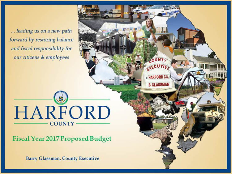 Harford County Executive Glassman Proposes “Sensible” FY2017 Budget: No Tax Increases; Record Funding for Public Safety and Education