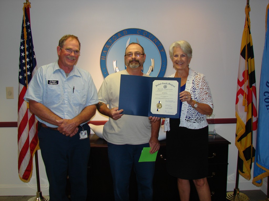 Building Maintenance Mechanic John Marsilio Named Harford County Employee of the Month for June 2014