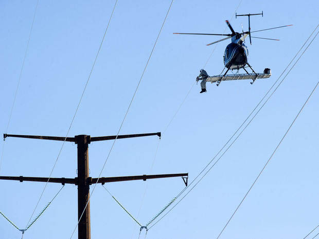 Utility Helicopter to Perform Work on BGE Electric Transmission Equipment in Harford County