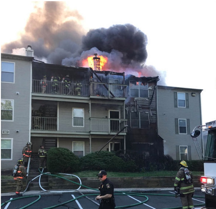 23 Residents Displaced, 1 Injured after Smoking Materials Spark Fire in Abingdon Apartment Building