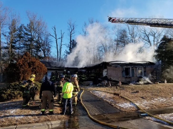 Firefighter Hospitalized, Family Dog Dies in Joppa House Fire