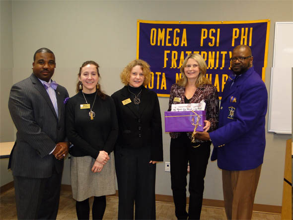 Omega Psi Phi Fraternity Donates Books to Abingdon Library in Honor of Black History Month
