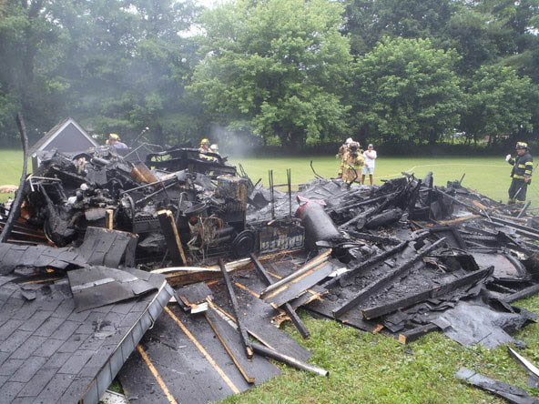 Lawn Mower Ignites Grass Clippings; Fire Destroys Churchville Shed