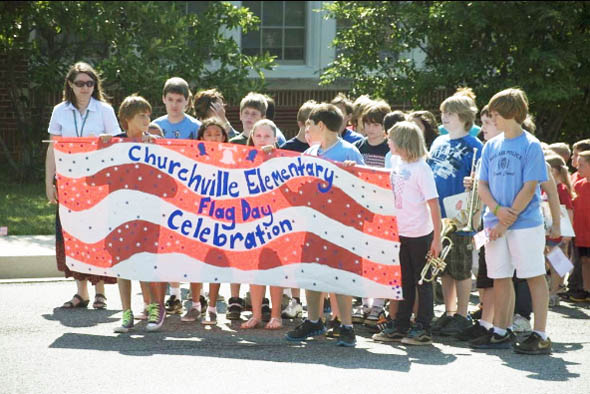 Churchville Elementary School Goes Red, White and Blue for Flag Day