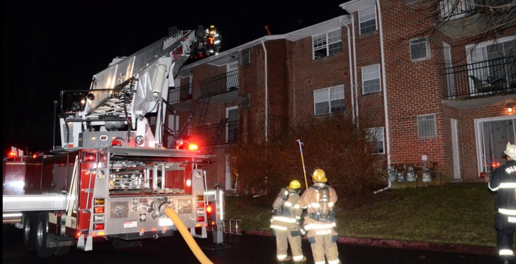 Furnace Fire Breaches Roof of Harford Village Apartments in Forest Hill
