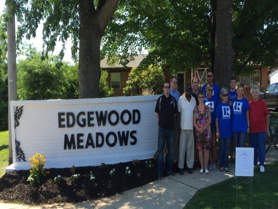 Harford County Realtors Reconstructs Edgewood Meadows Community Sign; Donates to Wounded Warrior Project
