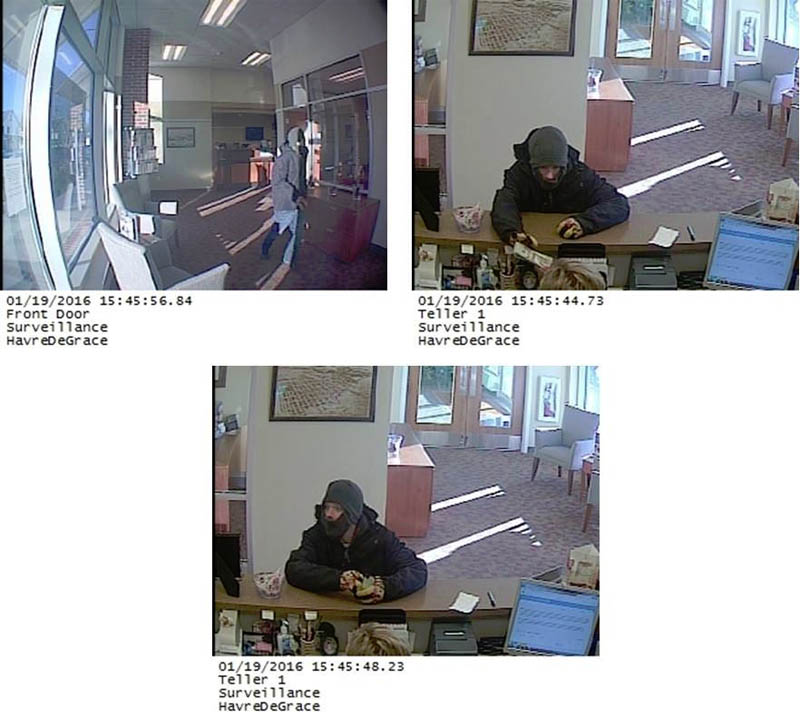Police Seek Suspect in Robbery at Havre de Grace Bank