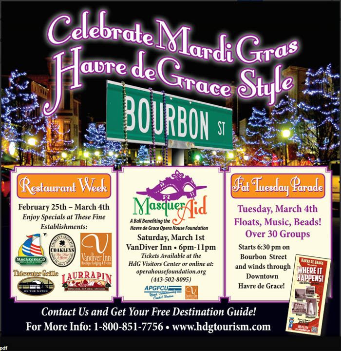 Maryland’s Longest Running Fat Tuesday Mardi Gras Parade Adds More Festivities to Turn Havre de Grace into the French Quarter