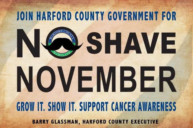 Harford County’s Annual “No Shave November” Campaign Grows Cancer Awareness; Donations of Shaving Supplies Sought for Veterans, Homeless