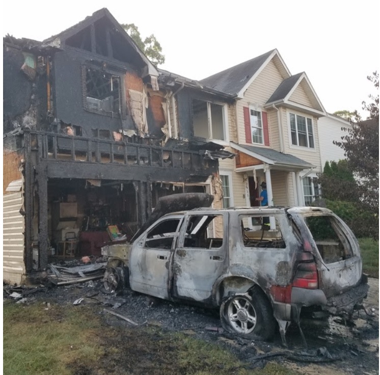 Fire Destroys Vehicle, House in Edgewood; Man and Dog Escape Unharmed