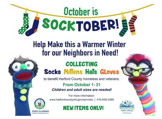 Harford County “SOCKtober” Collection Drive in October to Warm Neighbors in Need