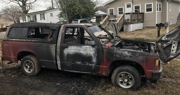 Excess Starting Fluid Ignites Vehicle Fire, Destroys Joppa Truck